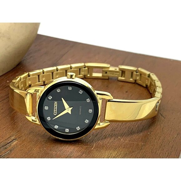 Citizen Women's Watch EZ6372-69E Quartz 26mm Black Dial Gold Stainless S… - Picture 7 of 12